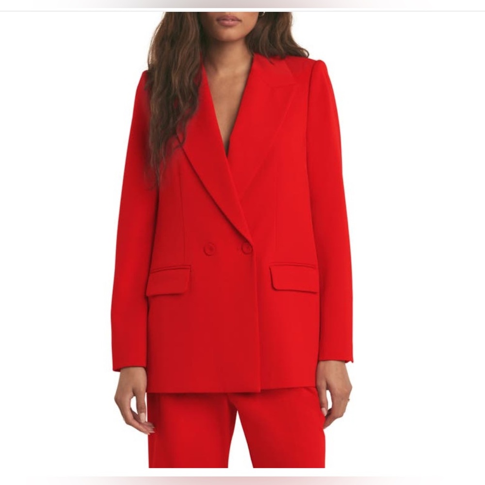 ❤️ Favorite Daughter “The Favorite Blazer “Red tailored blazer sold out color-xs - Picture 3 of 14